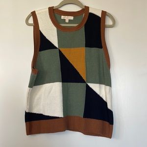Etcetera X-LARGE White, Green, Black, Brown, Yellow Yale Sweater Vest